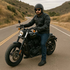 Milwaukee Leather MDM5007 Men's Blue 5 Pocket Tear Resistant Motorcycle Denim Jeans Infused w/ Aramid Fibers