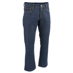 Milwaukee Leather MDM5007 Men's Blue 5 Pocket Tear Resistant Motorcycle Denim Jeans Infused w/ Aramid Fibers