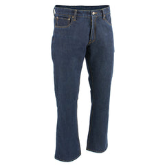Milwaukee Leather MDM5008 Men's Blue 5 Pocket Tear Resistant Motorcycle Denim Jeans Infused w/ Aramid Fibers
