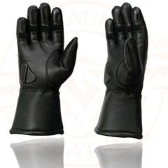 Milwaukee Leather MG7701 Women's Deer Skin Leather Insulated Gauntlet Gloves w/ i-Touch/Wiper Blade/Reflective Piping