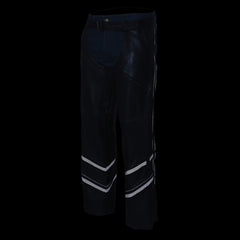 Milwaukee Leather ML1144 Men's Black Leather Vented Chaps with Reflective Piping