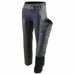 Milwaukee Leather SH1173 Women's Black Classic Hip Pocket Leather Chaps