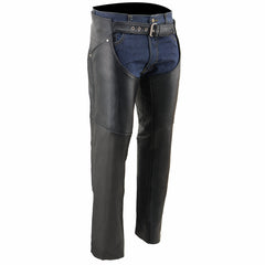 Milwaukee Leather SH1173 Women's Black Classic Hip Pocket Leather Chaps