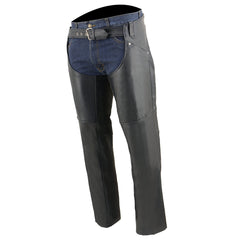 Milwaukee Leather SH1173 Women's Black Classic Hip Pocket Leather Chaps