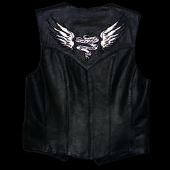 Milwaukee Leather ML1294 Ladies Black ‘Ride Like You Stole It’ Embroidered Vest