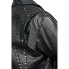 Milwaukee Leather ML1948 Women's Classic Riveted Black Leather Jacket