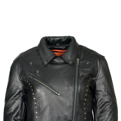 Milwaukee Leather ML1948 Women's Classic Riveted Black Leather Jacket