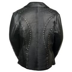 Milwaukee Leather ML1948 Women's Classic Riveted Black Leather Jacket