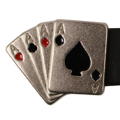 Milwaukee Leather 4 Aces Medallion Vest Extender - Double Chrome Chains Genuine Leather 6.5" Extension MLA6007-Single