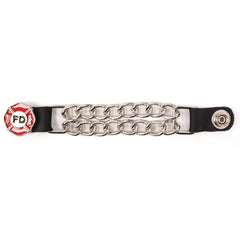 Milwaukee Leather 44-Magnum Dial Vest Extender Double Chrome Chains Genuine Leather 6.5" Extension MLA6002-Single