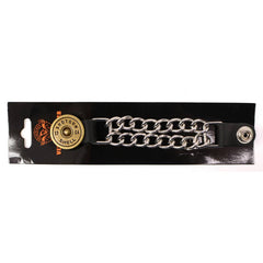 Milwaukee Leather Silver/Chrome Medallion Vest Extender - Double Chrome Chains Genuine Leather 6.5" Extension MLA6015-Single