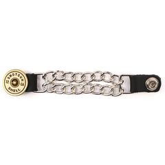 Milwaukee Leather Silver/Chrome Medallion Vest Extender - Double Chrome Chains Genuine Leather 6.5" Extension MLA6015-Single