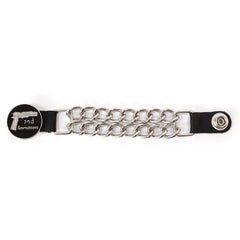 Milwaukee Leather POW/MIA Medallion Vest Extender - Double Chrome Chains Genuine Leather 6.5" Extension MLA6017-Single