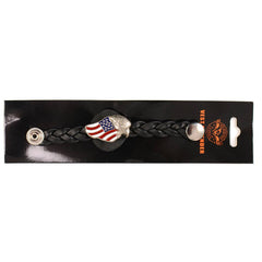 Milwaukee Leather 12 Gauge Shell Medallion Vest Extender - Double Chrome Chains Genuine Leather 6.5" Extension MLA6025-Single