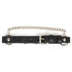 Milwaukee Leather Silver Boot Chain w/ Vintage Buffalo Coin Medallion & Adjustable Strap - MLA3002