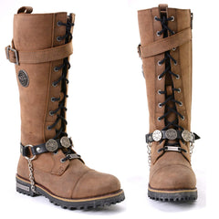 Milwaukee Leather Silver 44 MAG Medallion Boot Chain with Adjustable Strap – MLA3004