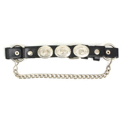 Milwaukee Leather Silver Vintage Concho Boot Chain with Adjustable Strap – MLA3008