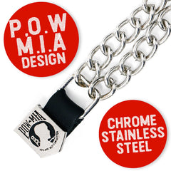 Milwaukee Leather 4 Aces Medallion Vest Extender - Double Chrome Chains Genuine Leather 6.5" Extension MLA6007-Single