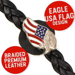 Milwaukee Leather 12 Gauge Shell Medallion Vest Extender - Double Chrome Chains Genuine Leather 6.5" Extension MLA6025-Single