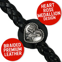 Milwaukee Leather American Flag Medallion Vest Extender - Double Chrome Chains Genuine Leather 8.5" Extension MLA6042-Single