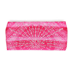 Milwaukee Leather | Bling Designed Wide Headbands-Headwraps for Women Biker bandana Classic Pink- MLA8005
