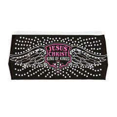 Milwaukee Leather | Bling Designed Wide Headbands-Headwraps for Women Biker Bandana with Jesus Wings- MLA8029