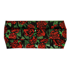 Milwaukee Leather | Bling Designed Wide Headbands-Headwraps for Women Biker Bandana with Wild Roses- MLA8051