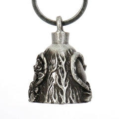 Milwaukee Leather MLB9018 'Love and Rose' Motorcycle Good Luck Bell | Key Chain Accessory for Bikers