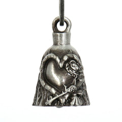 Milwaukee Leather MLB9018 'Love and Rose' Motorcycle Good Luck Bell | Key Chain Accessory for Bikers