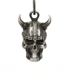 Milwaukee Leather MLB9029 'Viking Skull' Motorcycle Good Luck Bell | Key Chain Accessory for Bikers