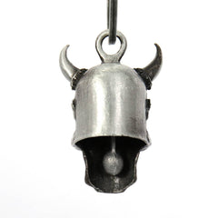 Milwaukee Leather MLB9052 'Viking Skull with Black Eyes' Motorcycle Good Luck Bell | Key Chain Accessory for Bikers