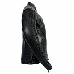 Milwaukee Leather MLL2570  Women's Phoenix Embroidered Black Leather Jacket