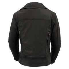 Milwaukee Leather MLL2581 Ladies ‘Vented’ Black Leather Lightweight Long Length MC Jacket