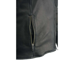 Milwaukee Leather MLL2581 Ladies ‘Vented’ Black Leather Lightweight Long Length MC Jacket