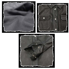 Milwaukee Leather MLL2600 Women's Black Premium Leather Shirt Style Jacket w/ Removable Liner