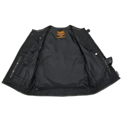 Milwaukee Leather MLL4501 Women's 'Basher' Black SWAT Style Club Style Motorcycle Leather Vest
