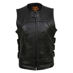 Milwaukee Leather MLL4501 Women's 'Basher' Black SWAT Style Club Style Motorcycle Leather Vest