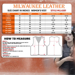 Milwaukee Leather MLL4501 Women's 'Basher' Black SWAT Style Club Style Motorcycle Leather Vest