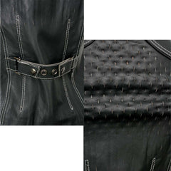 Milwaukee Leather MLL4507 Women's 'Laser Cut' Distressed Black and Purple Scuba Style Vest