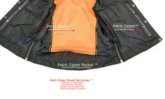 Milwaukee Leather MLL4525 Women's Black Lightweight Leather Side Lace Motorcycle Rider Vest w/ Zip Expansion