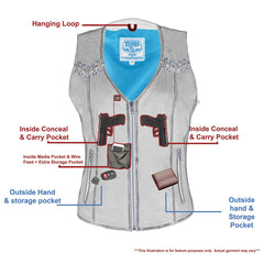 Milwaukee Leather MLL4527 Women's Distressed Brown Leather Vest