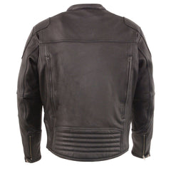 Milwaukee Leather MLM1502 Men's Black Premium Leather Vented Motorcycle Biker Jacket with Cool-Tec Leather Treatment Tech