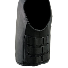 Milwaukee Leather MLM3500 Men's Swat Style Rider Leather Vest w/ Single Panel Back for Club Patches