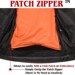 Milwaukee Leather MLM3502 Men's Black Premium Leather Motorcycle Rider Vest with Cool-Tec Leather Treatment Tech