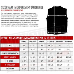 Milwaukee Leather USA MADE MLVSM5001 Men's Black Steerhide Premium Leather Motorcycle Club Style Vest