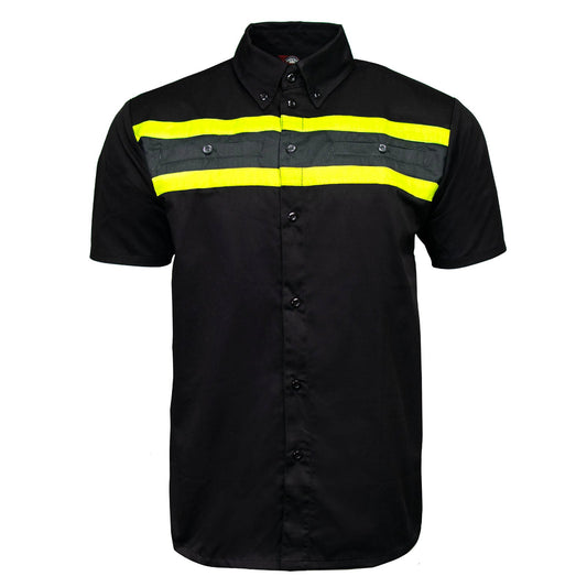 MMCC Men's Petrol Classic Mechanic Button Up Shirt - Dual Chest Pockets - Microfiber Panel - Rider Ready - MMC16007