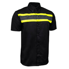 MMCC Men's Petrol Classic Mechanic Button Up Shirt - Dual Chest Pockets - Microfiber Panel - Rider Ready - MMC16007