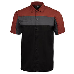 MMCC Men's Pit Stop Classic Mechanic Button Up Shirt - Dual Chest Pockets - Microfiber Panel - Rider Ready - MMC16009