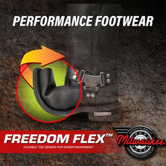 Milwaukee Motorcycle Clothing Company MB440 Men's Black Throttle Motorcycle Leather Boots