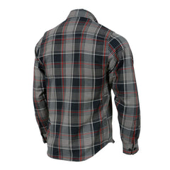 Milwaukee Leather MNG11658 Men's Black and Grey with Red Long Sleeve Cotton Flannel Shirt